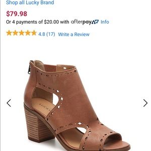 Lucky Brand brown peep toe sandals. New in box!